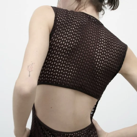 NWT zara open back perforated bodysuit - Picture 3 of 8